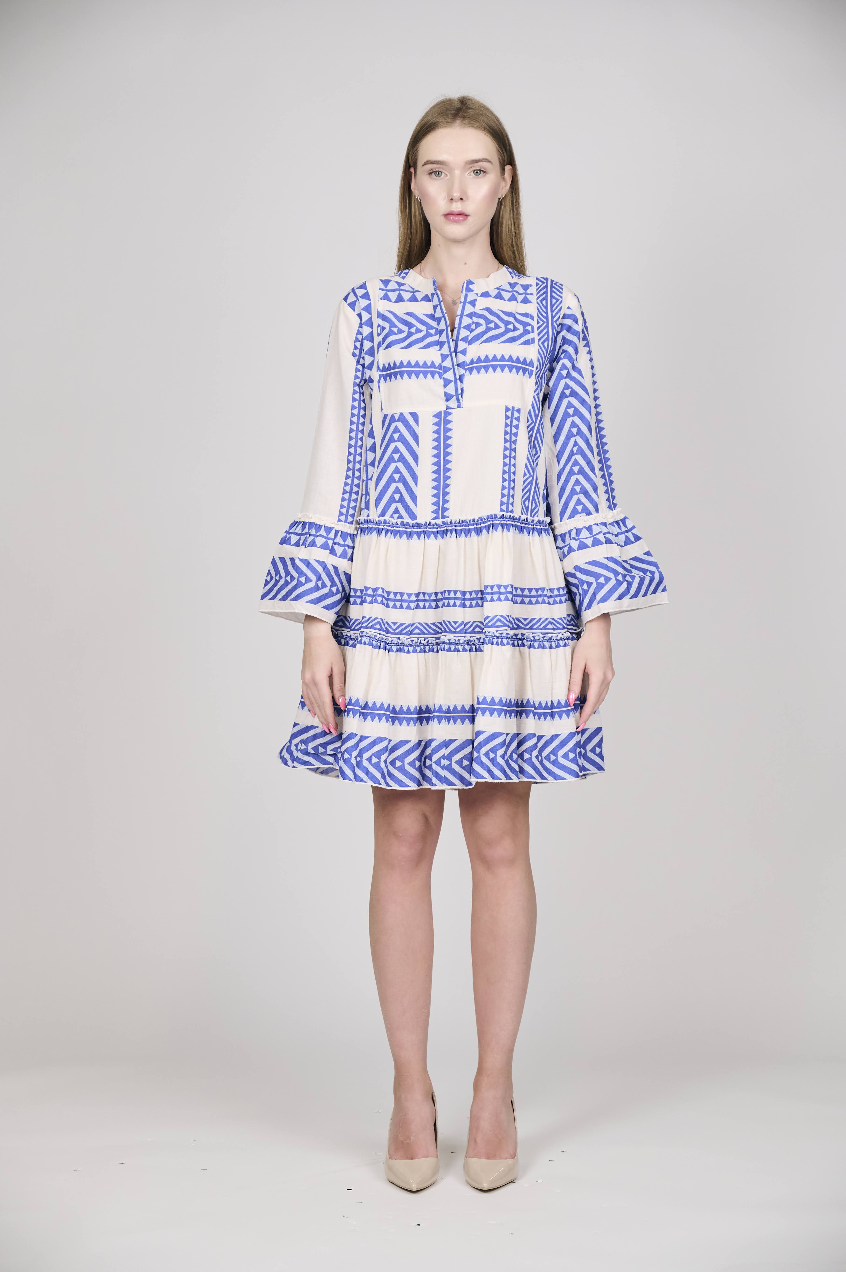 Boho Chic Patterned Tiered Dress