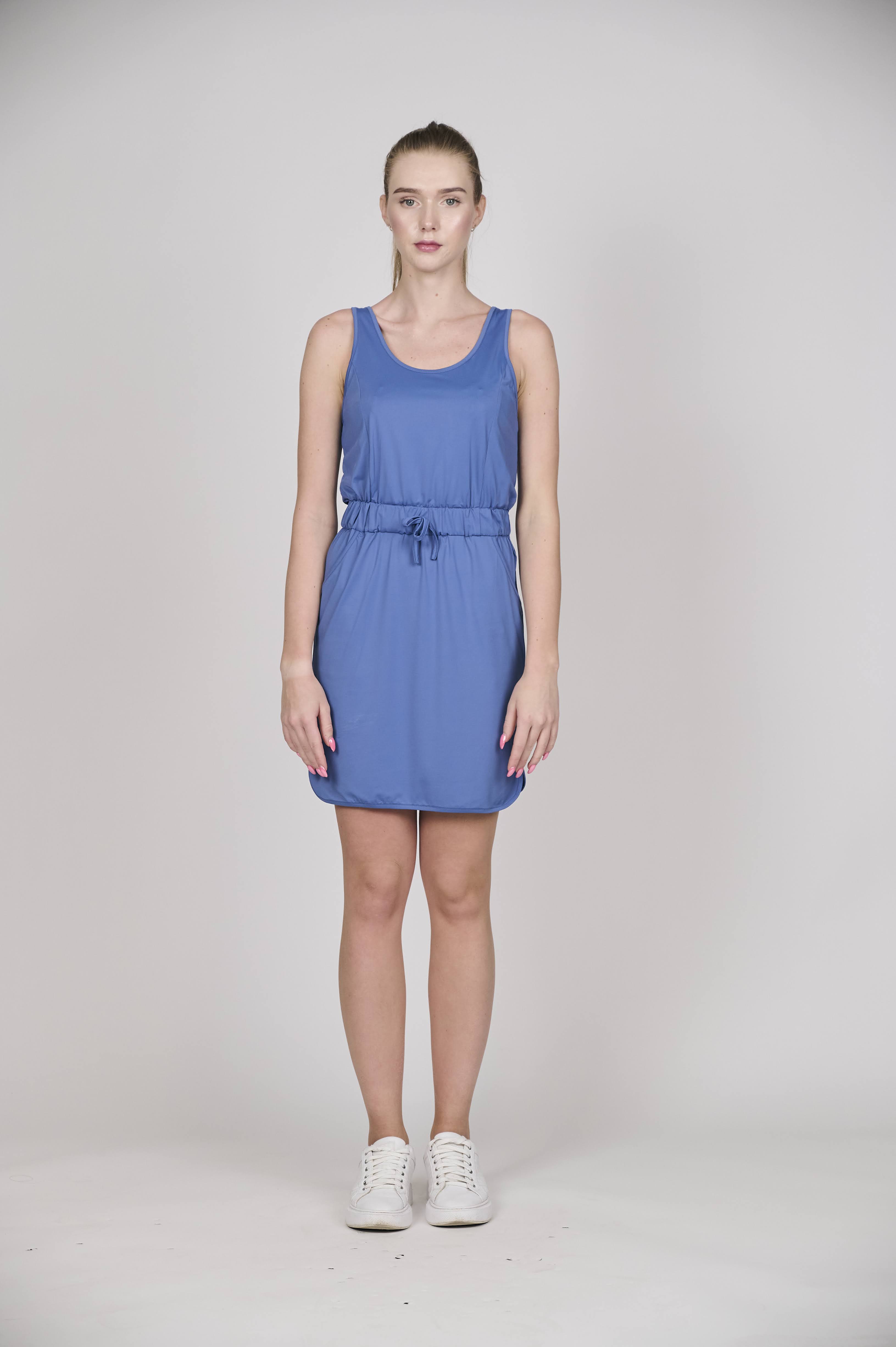 Sleeveless Casual Drawstring Dress