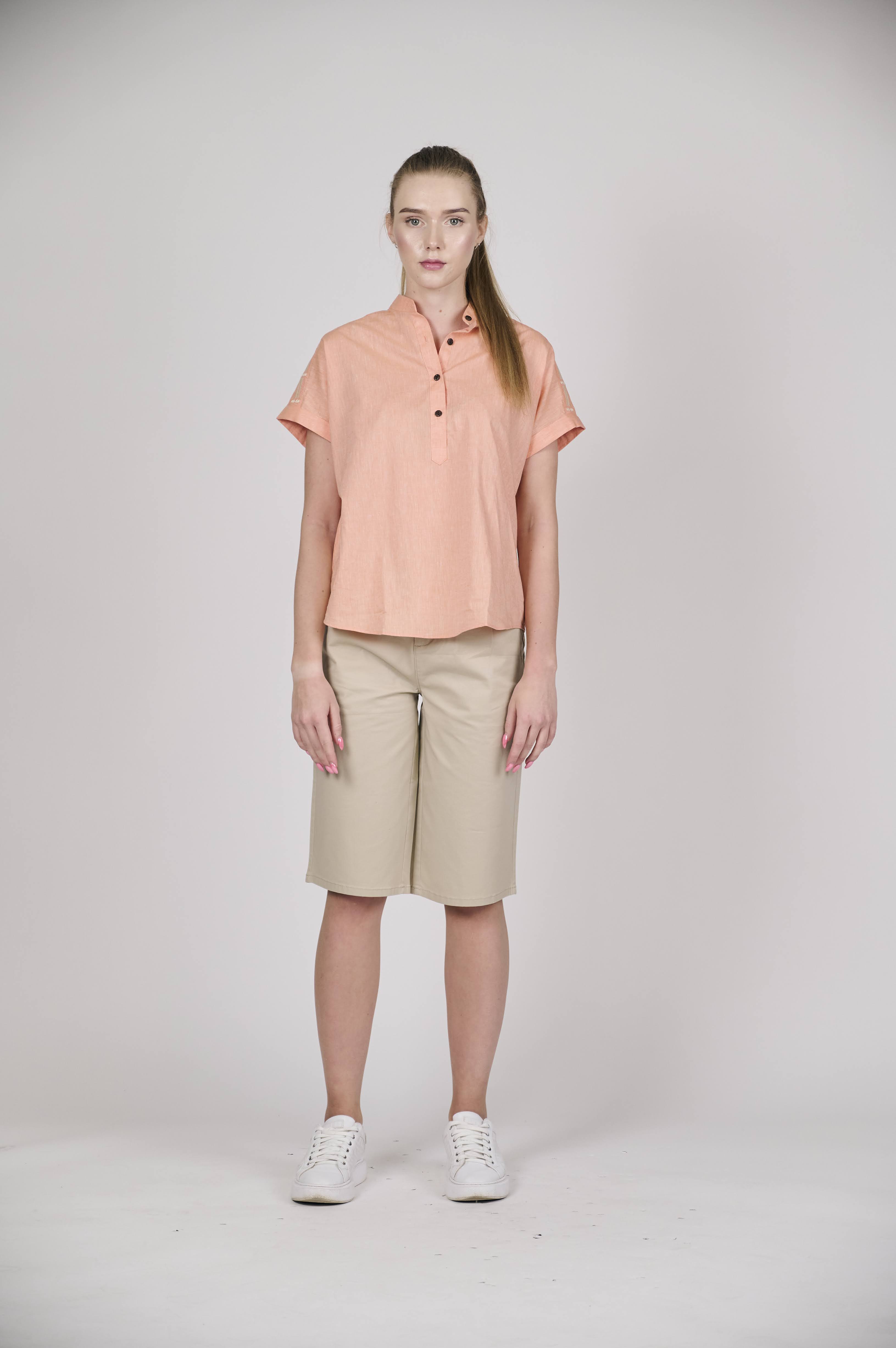 Classic Knee-Length Beige Shorts