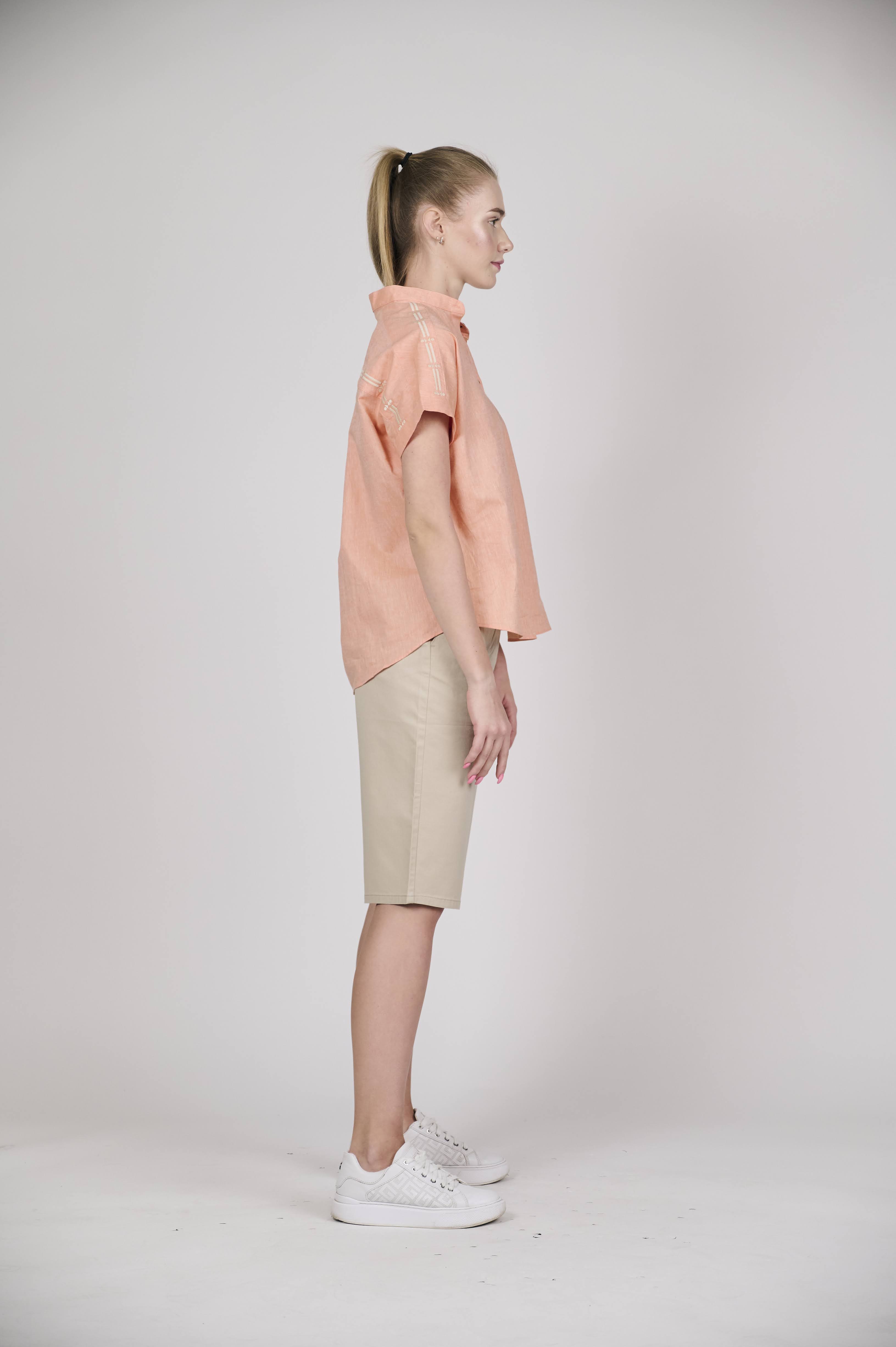 Classic Knee-Length Beige Shorts
