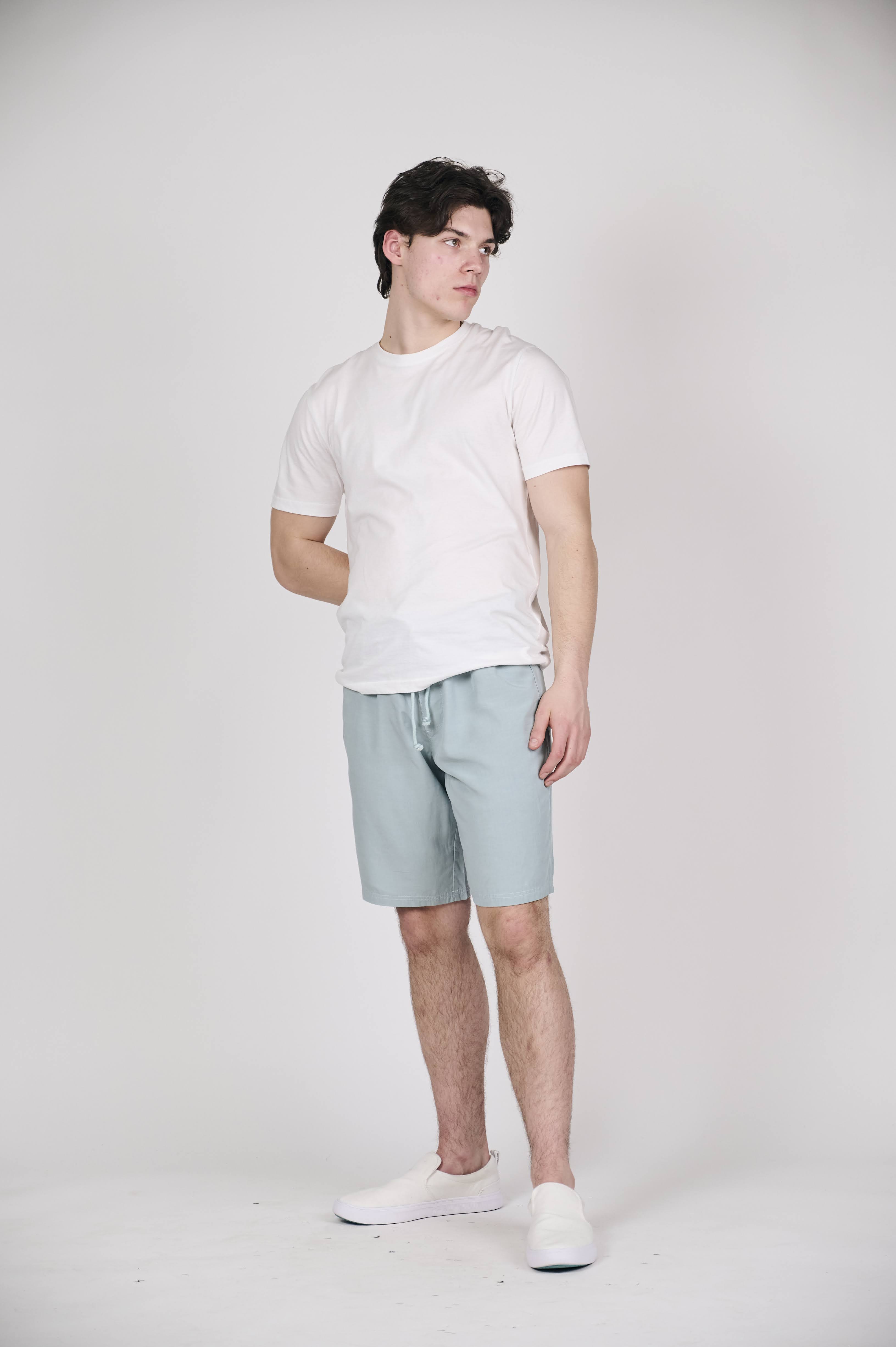Casual Mint Green Drawstring Shorts