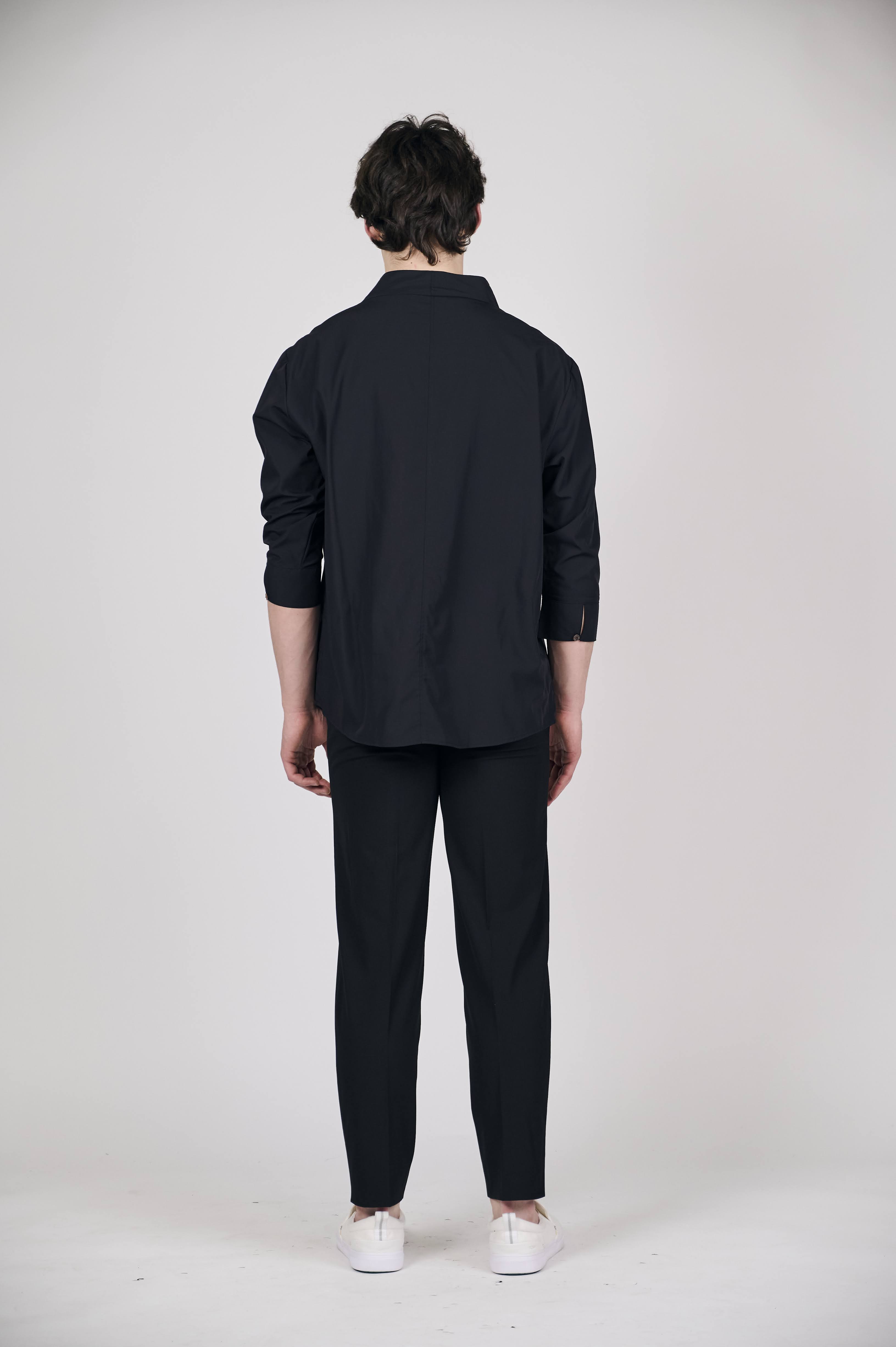 Minimalist Black Ensemble with Modern Fit