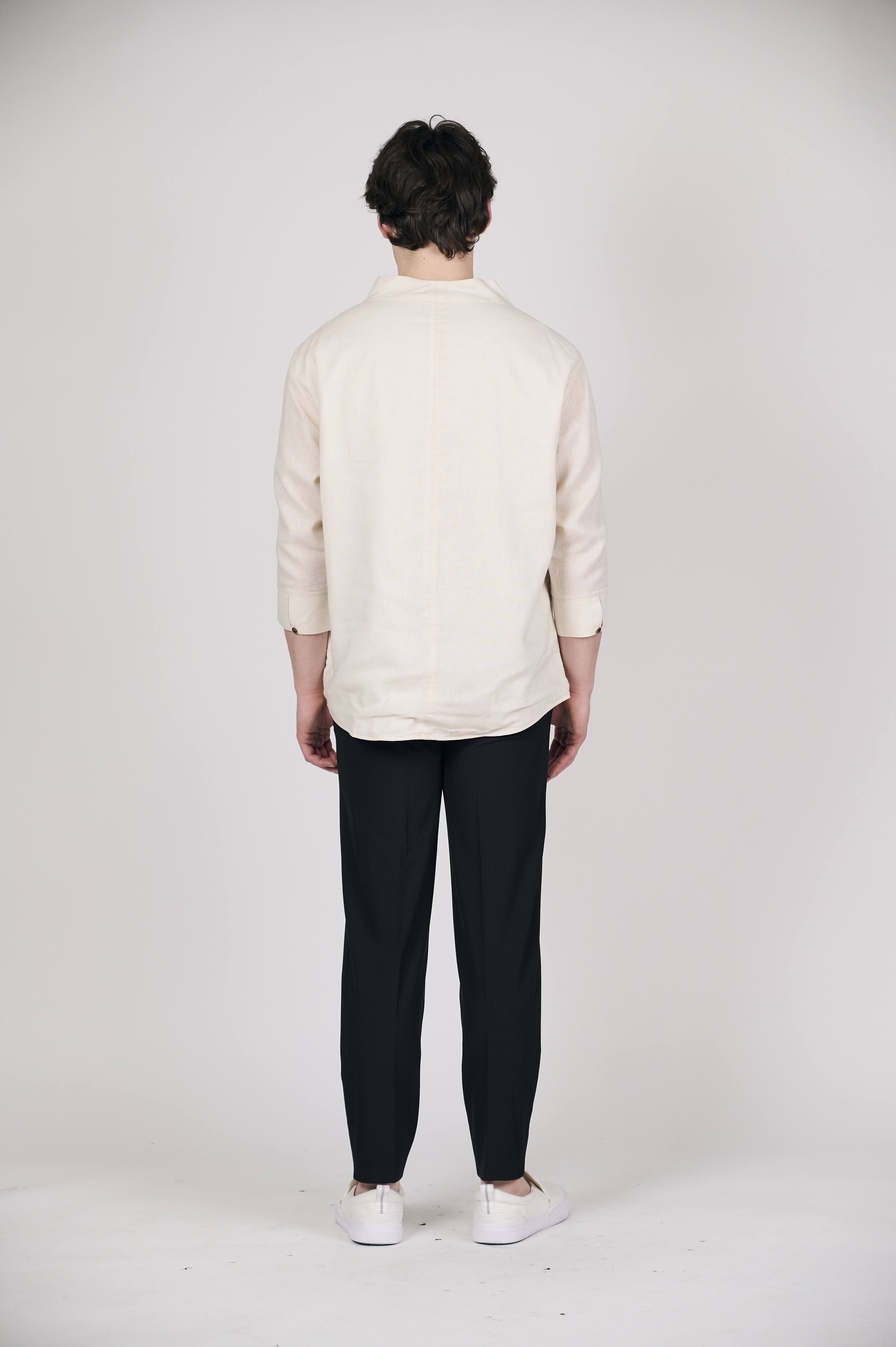 Minimalist Cream Men's Shirt