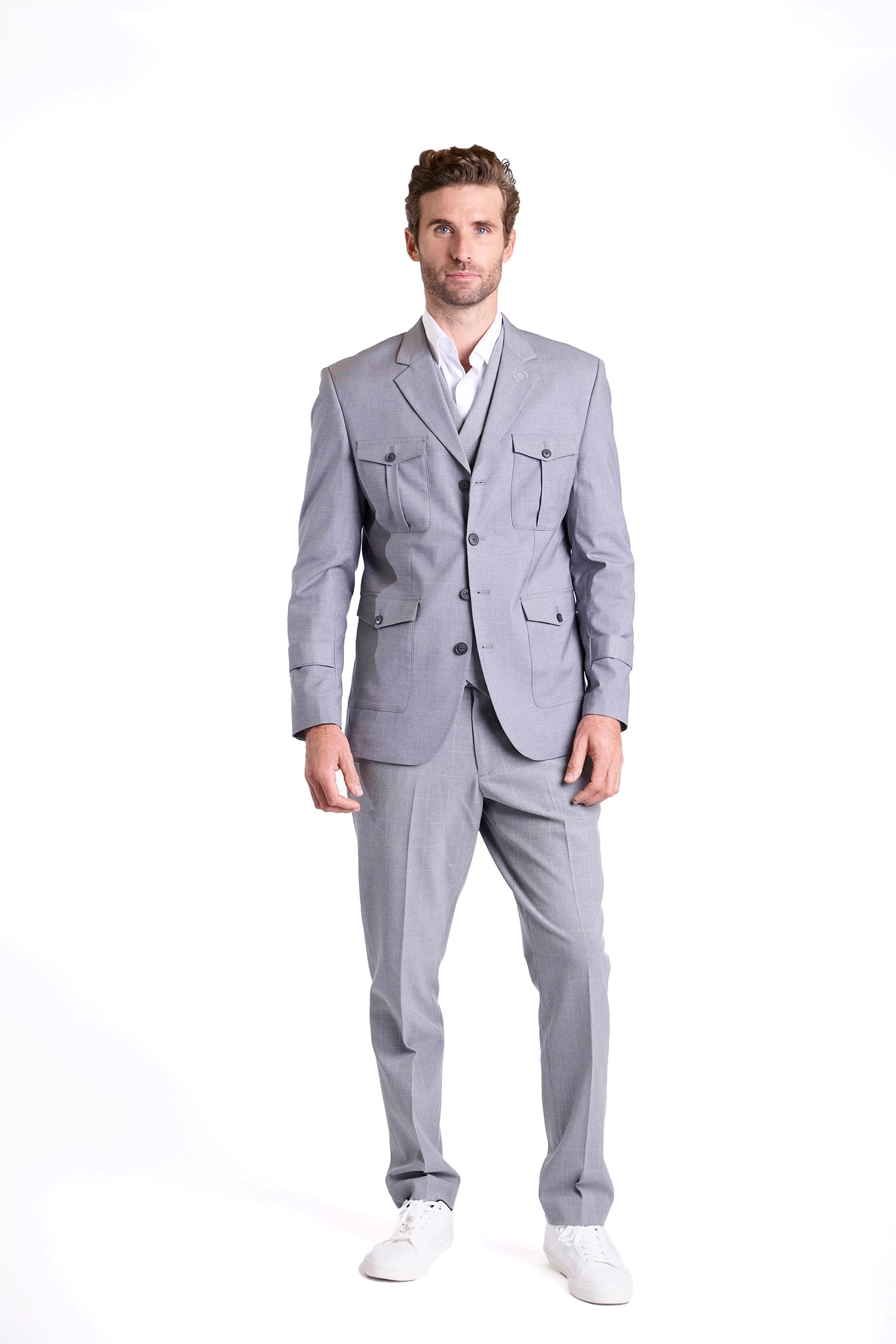 Men's Utility-Inspired Tailored Jacket
