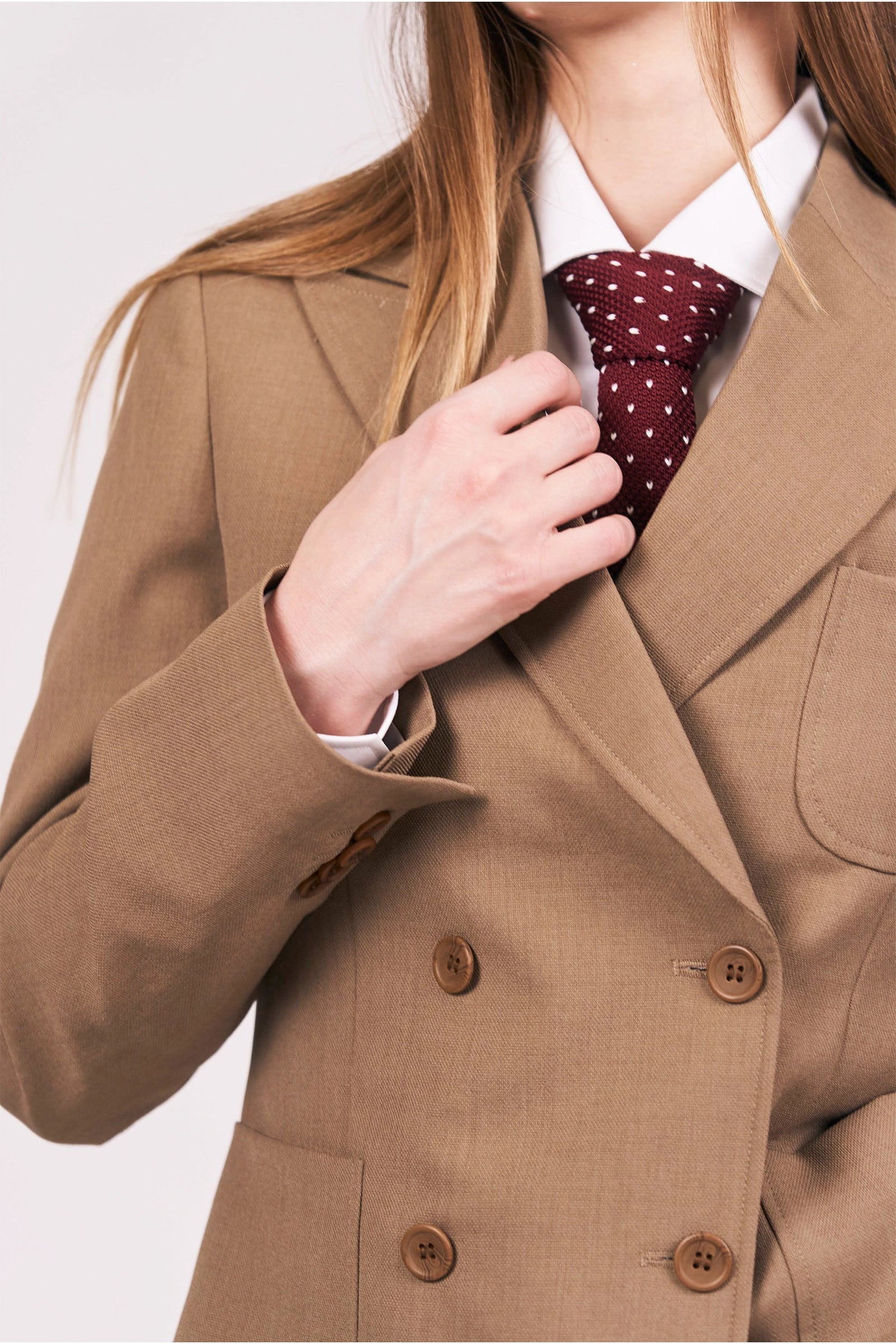 Women's Cropped Double-Breasted Blazer