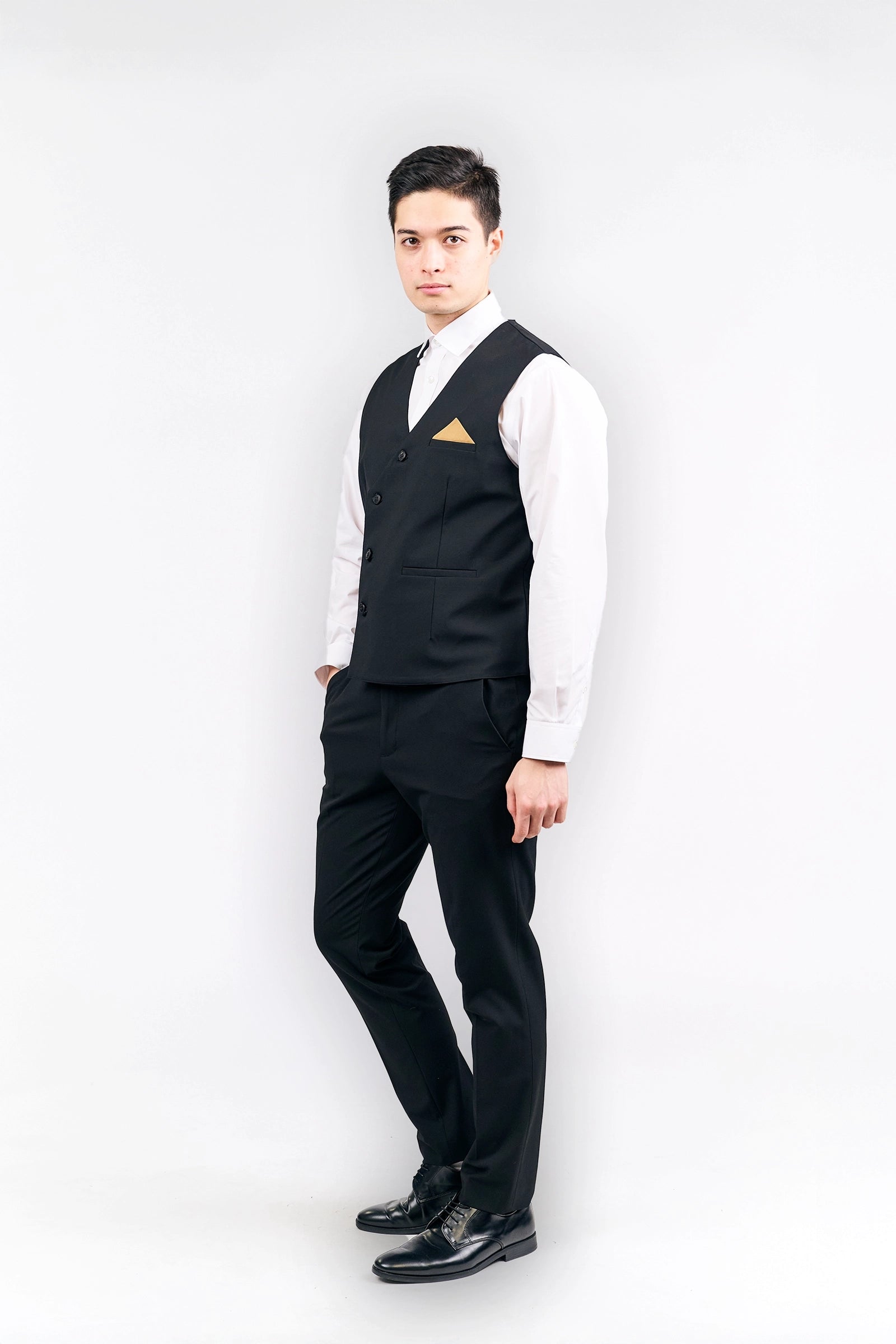 Men’s Black Vest with Welt pockets