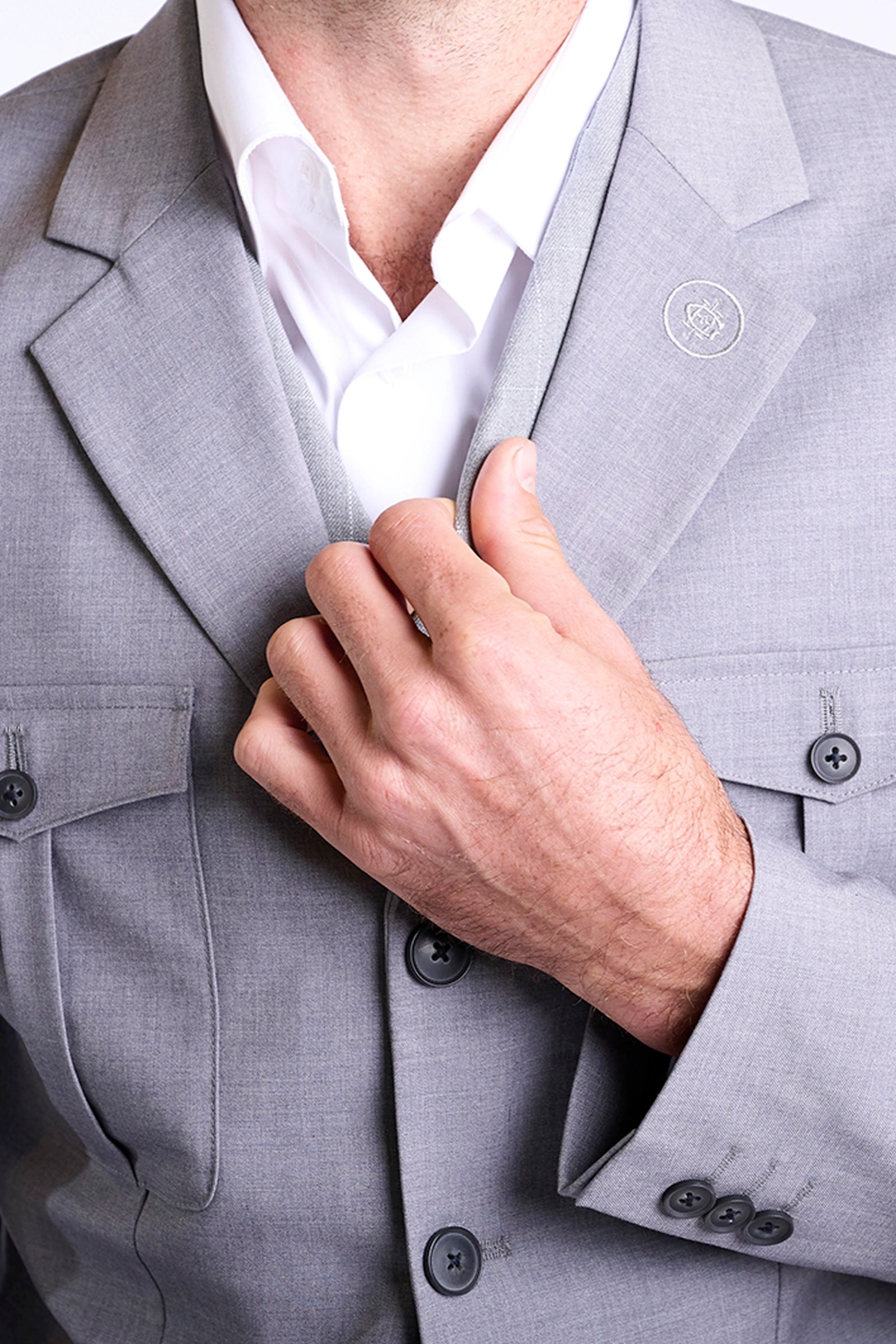Men's Utility-Inspired Tailored Jacket