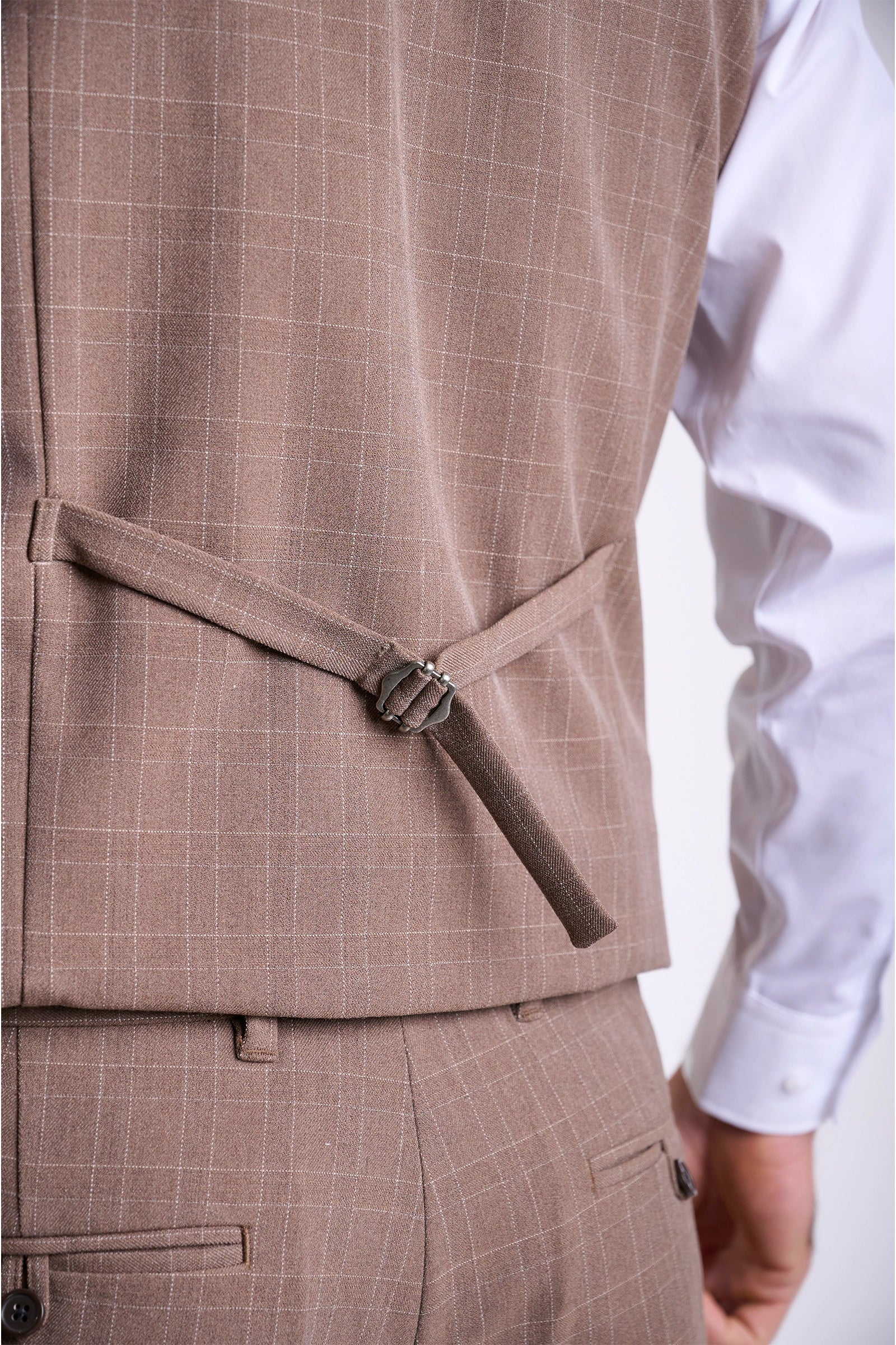 Men's Brown Textured Classic Waistcoat