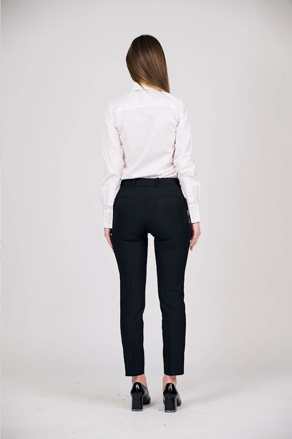 Elegant Women's White Tuxedo Shirt