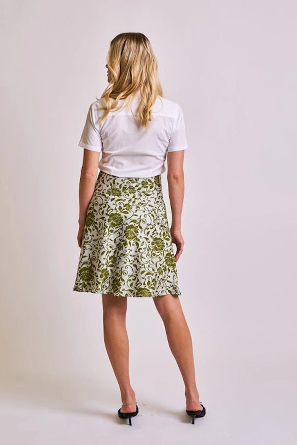 Elegant Floral A-Line Skirt