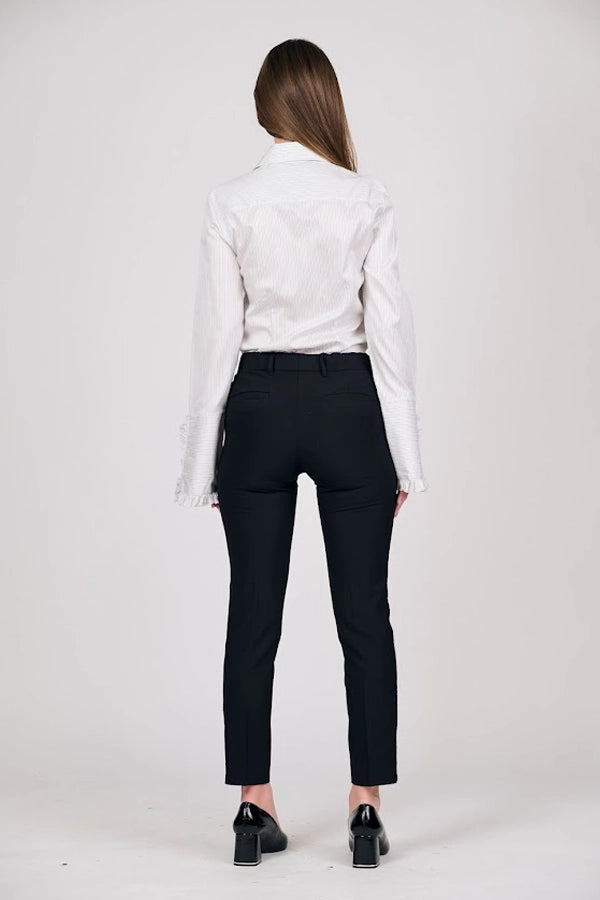Elegant Striped Shirt with Flared Sleeves