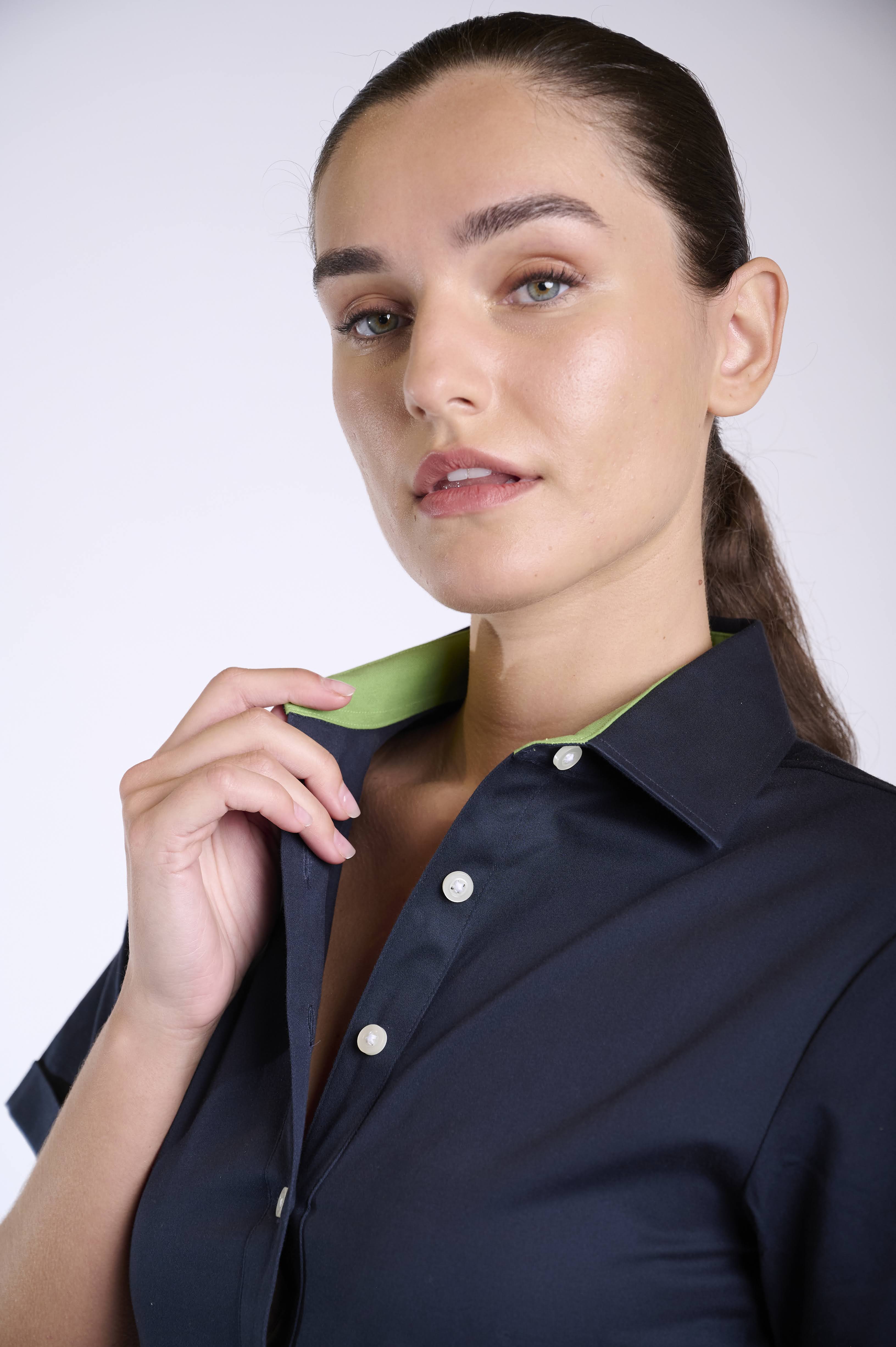 Classic Navy Shirt Dress
