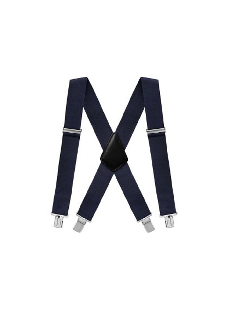 Mens Suspenders X-Back 2" Wide Adjustable Solid Straight