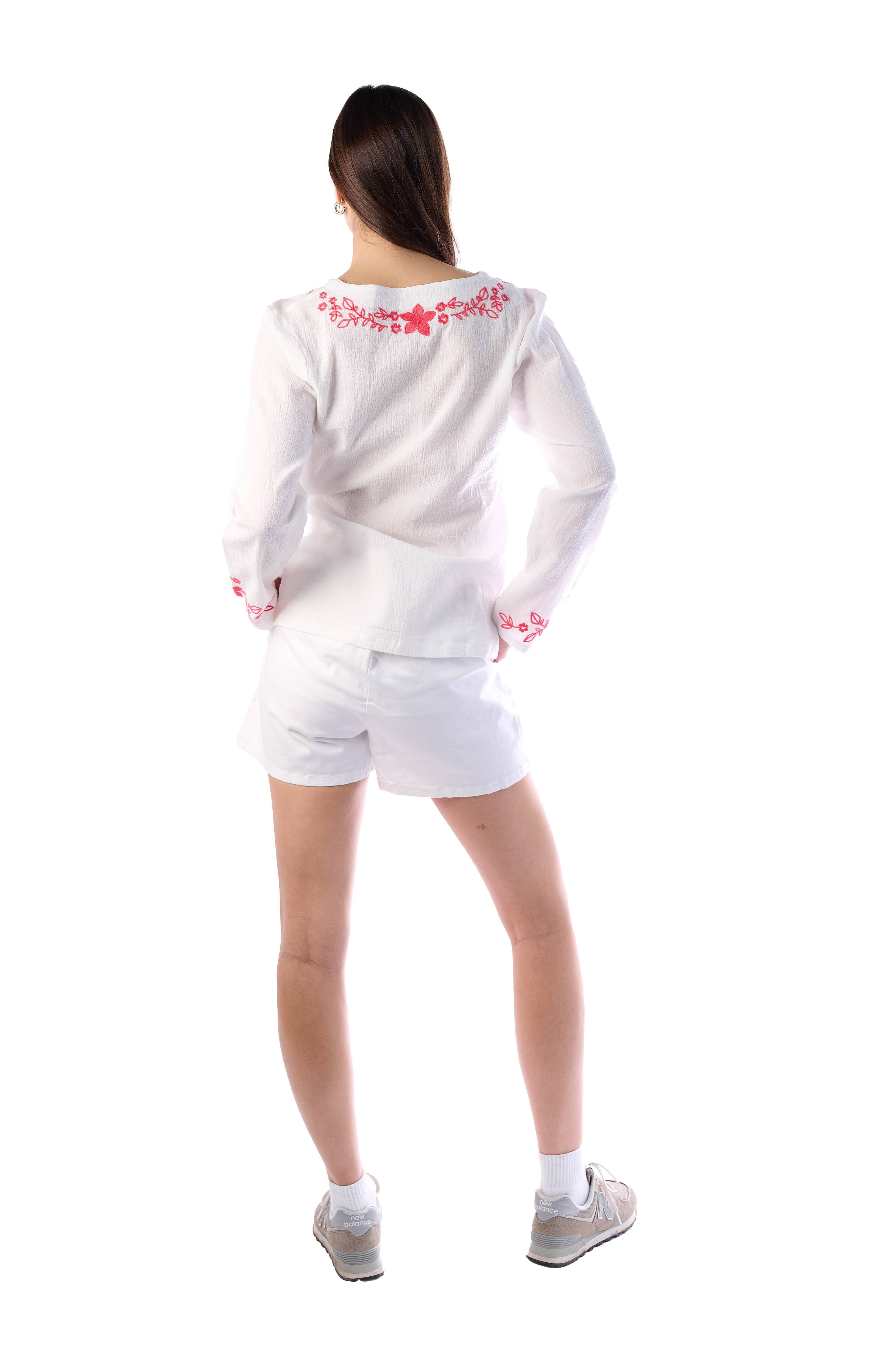White Bohemian Embroidered Tunic