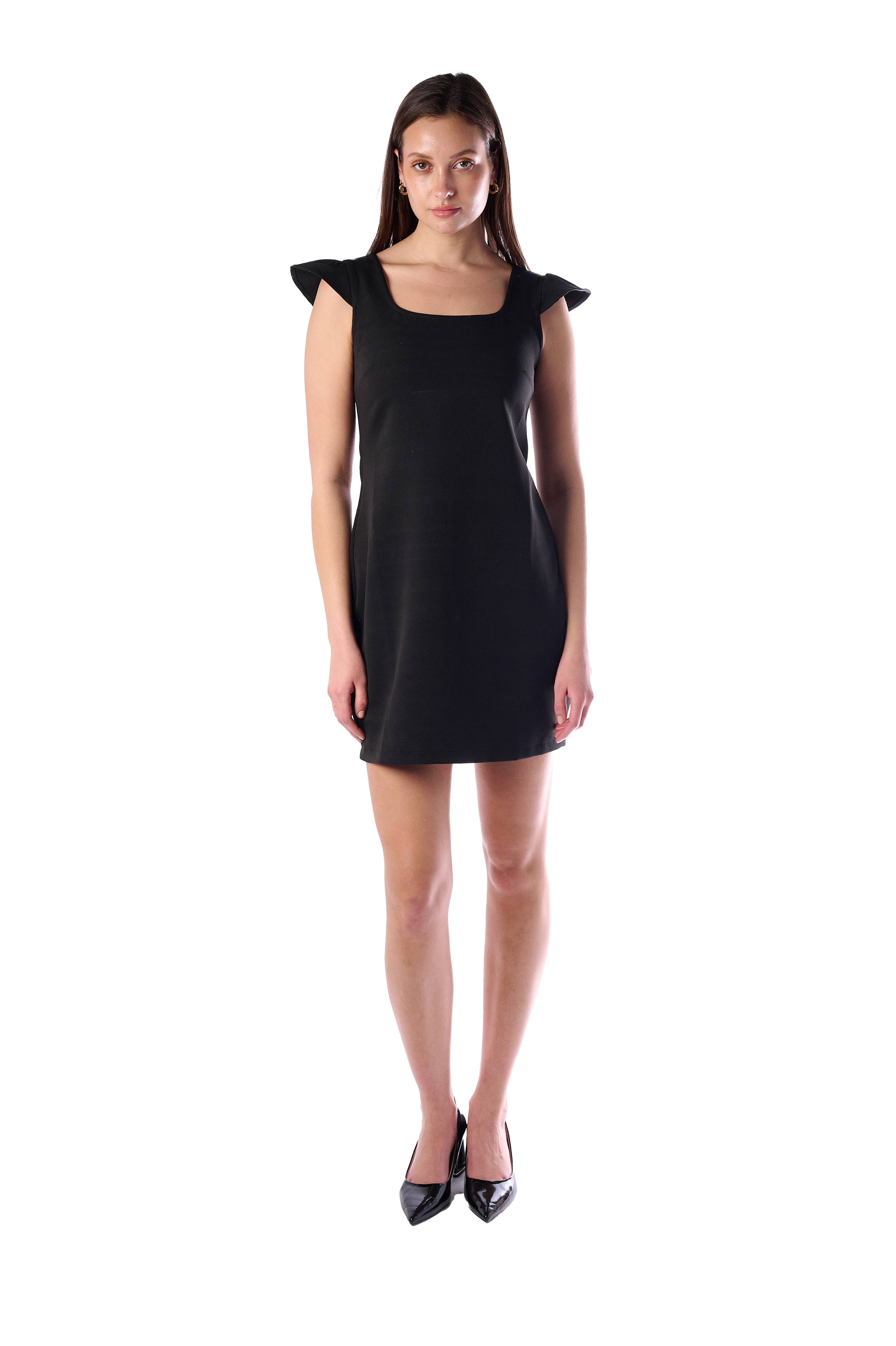 Modern Cap-Sleeve Mini Dress