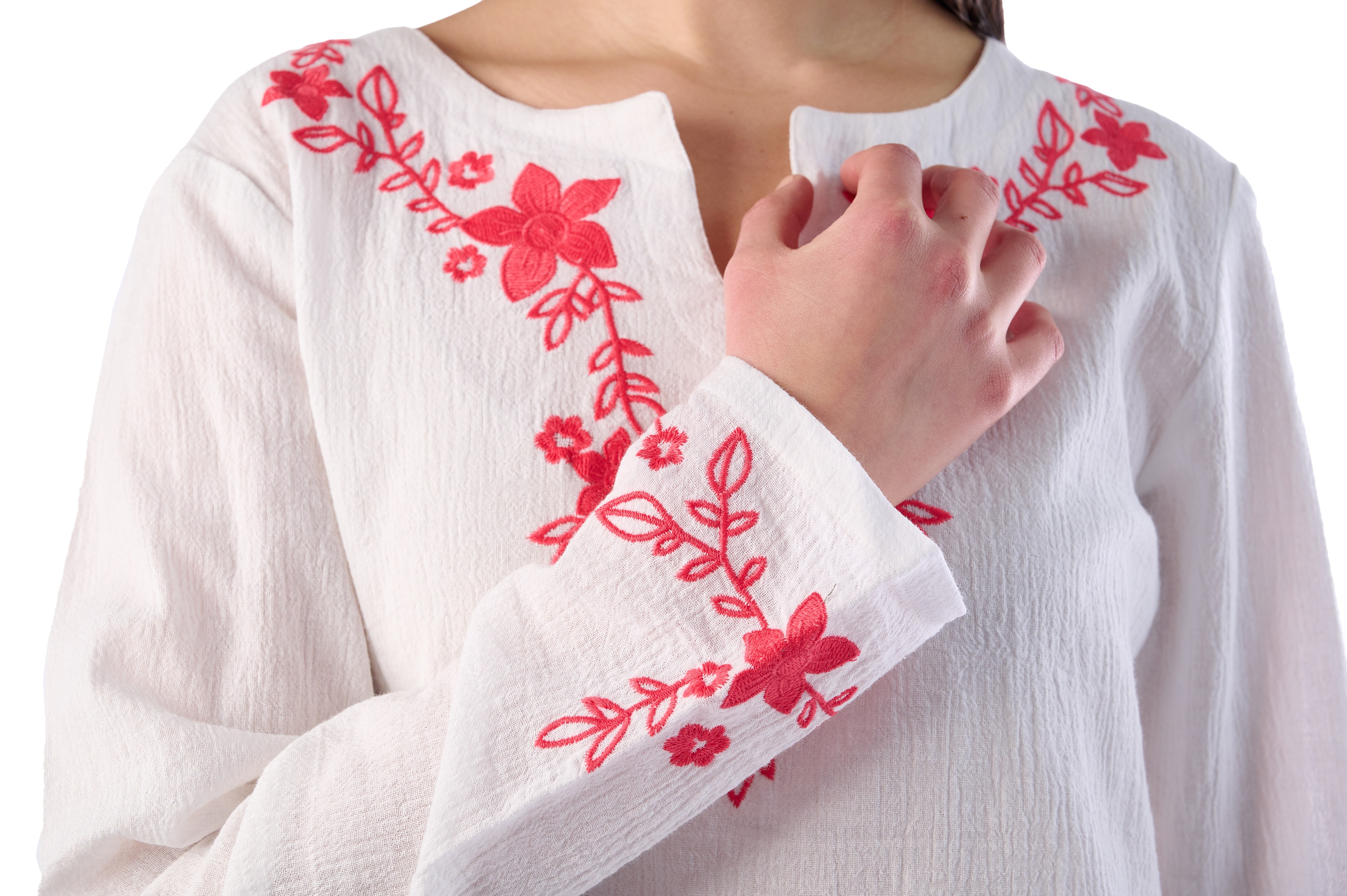 White Bohemian Embroidered Tunic