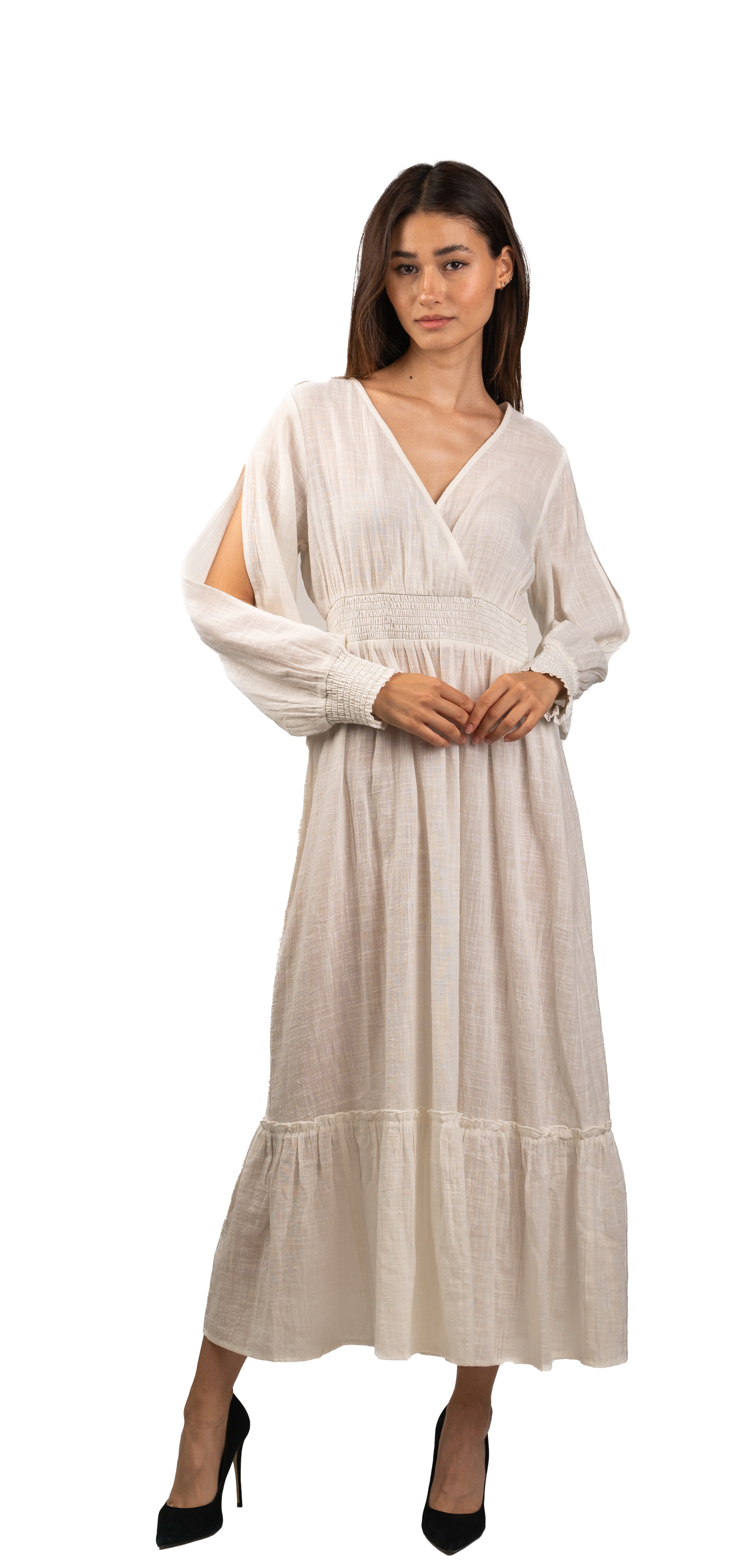 Ethereal White Bohemian Maxi Dress