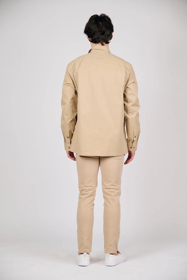 Men's Long Sleeve Khaki Utility Shirt