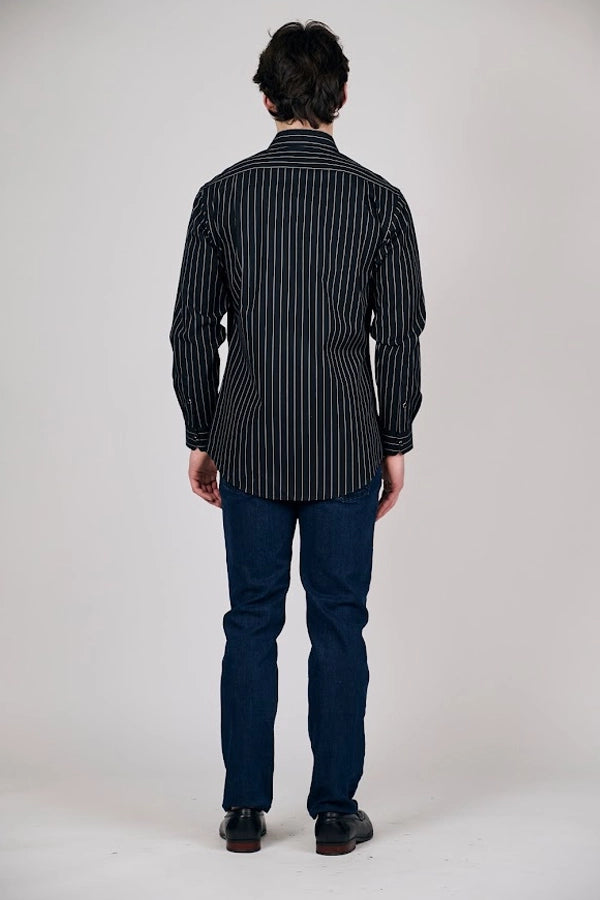 Casual Striped Black Shirt