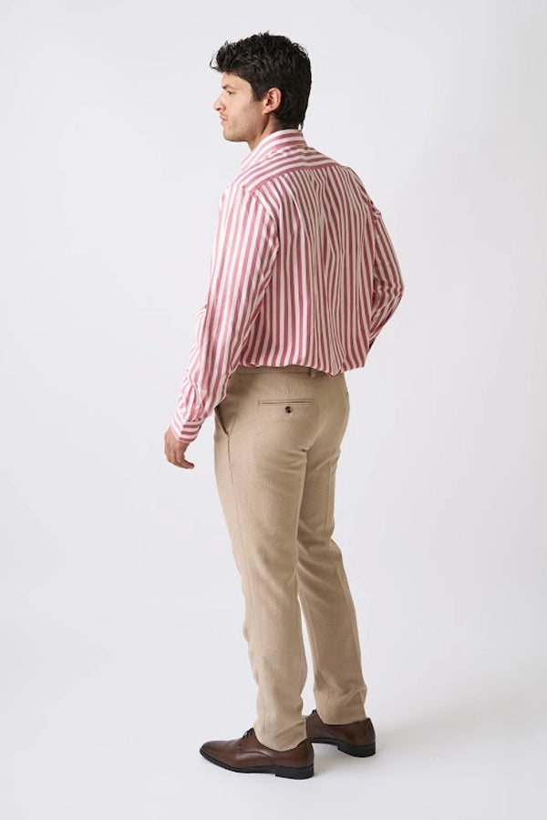 Men's Beige Tailored Trousers