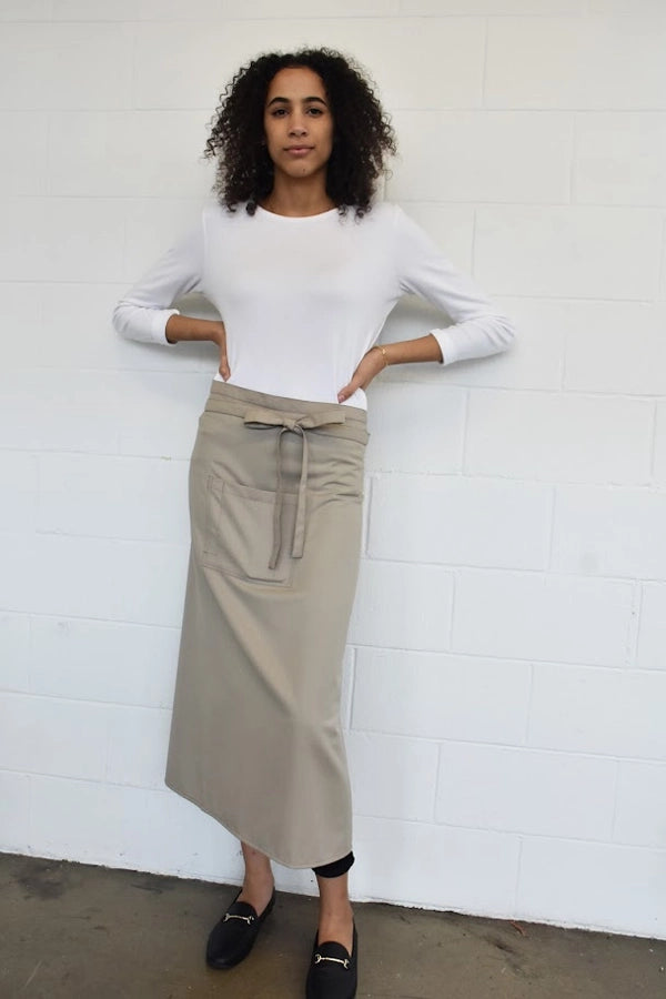 Classic Full-Length Khaki Apron