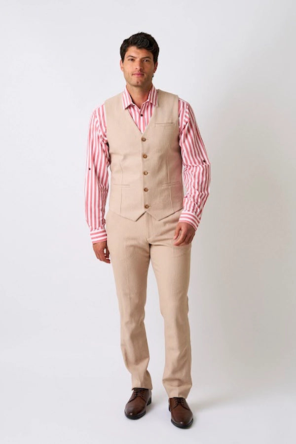 Men’s Tailored Beige Vest