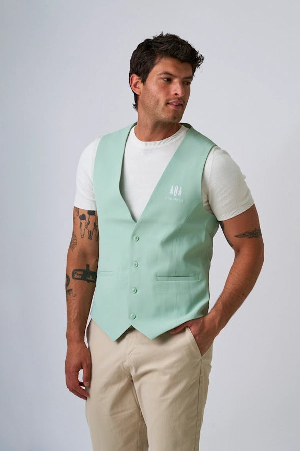 Men's Tailored Mint Uniform Vest