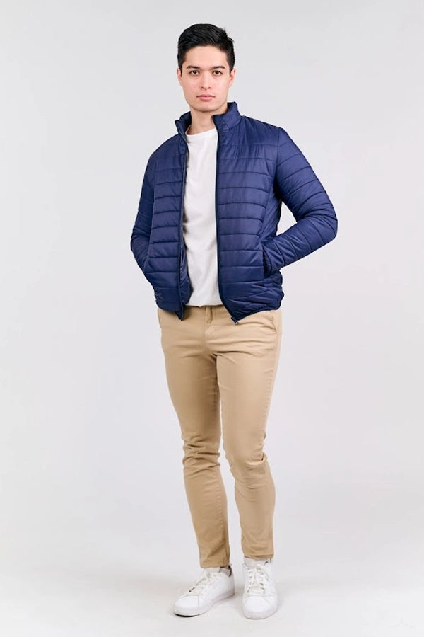 Navy Blue Lightweight Puffer Jacket