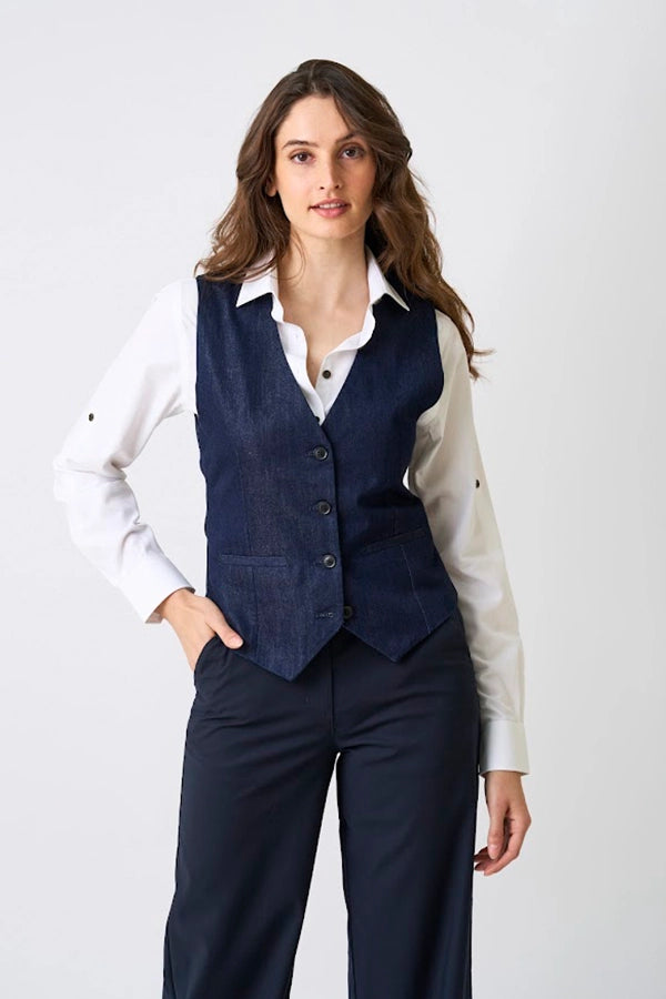 Women's Tailored Denim Vest