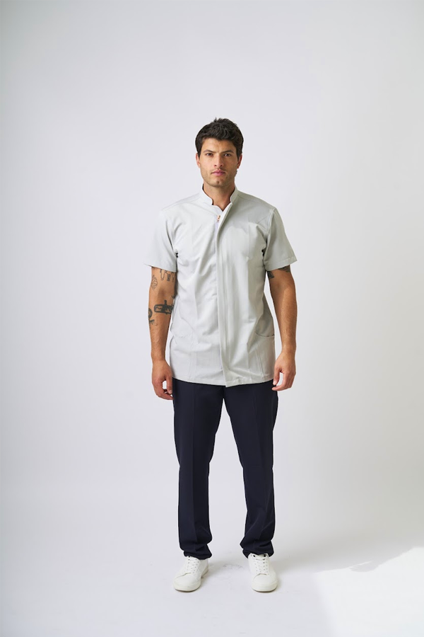 Men’s Asymmetric Zip-Front Scrub Top