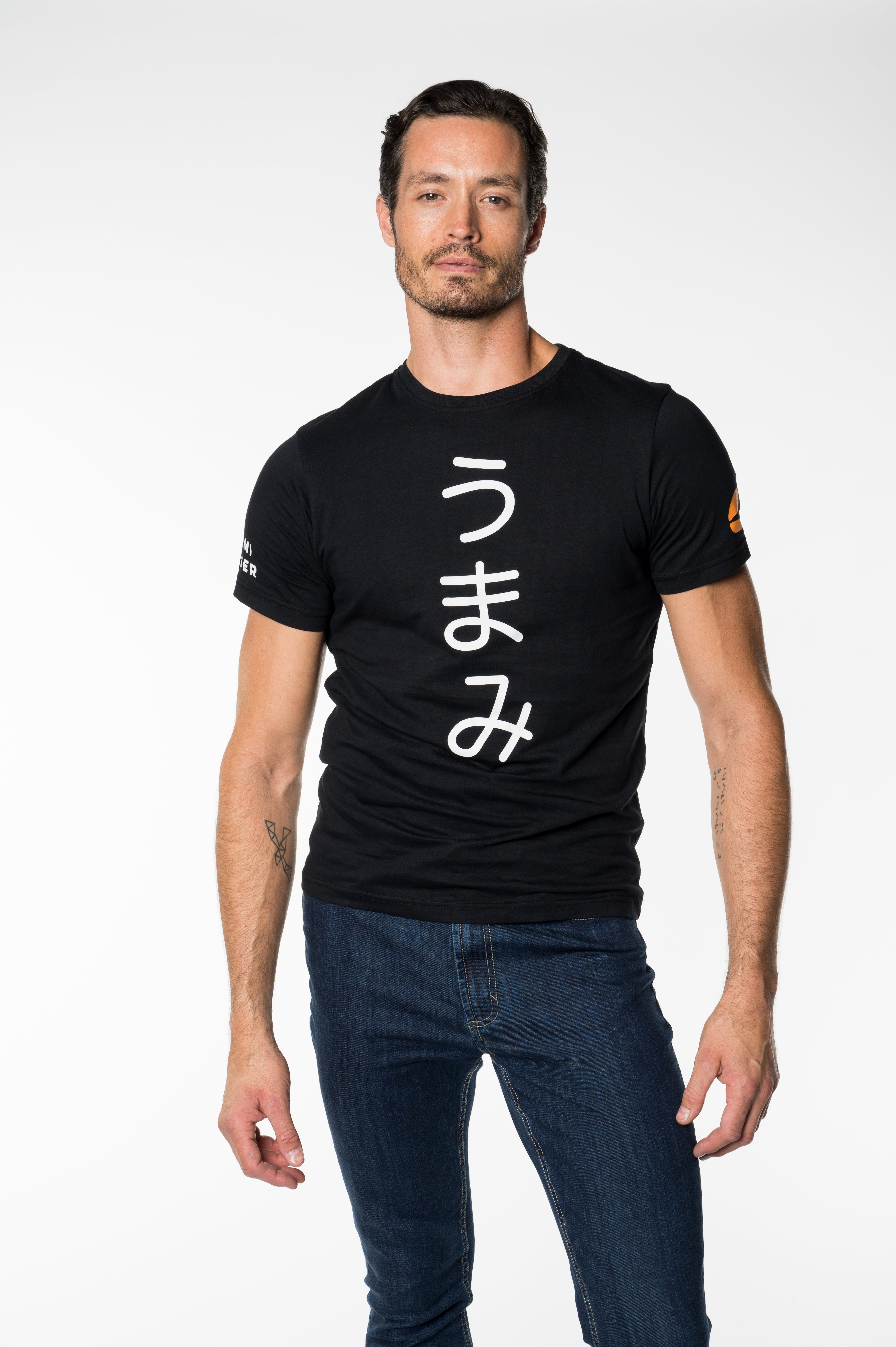 Men’s Black T-Shirt with Graphic Print