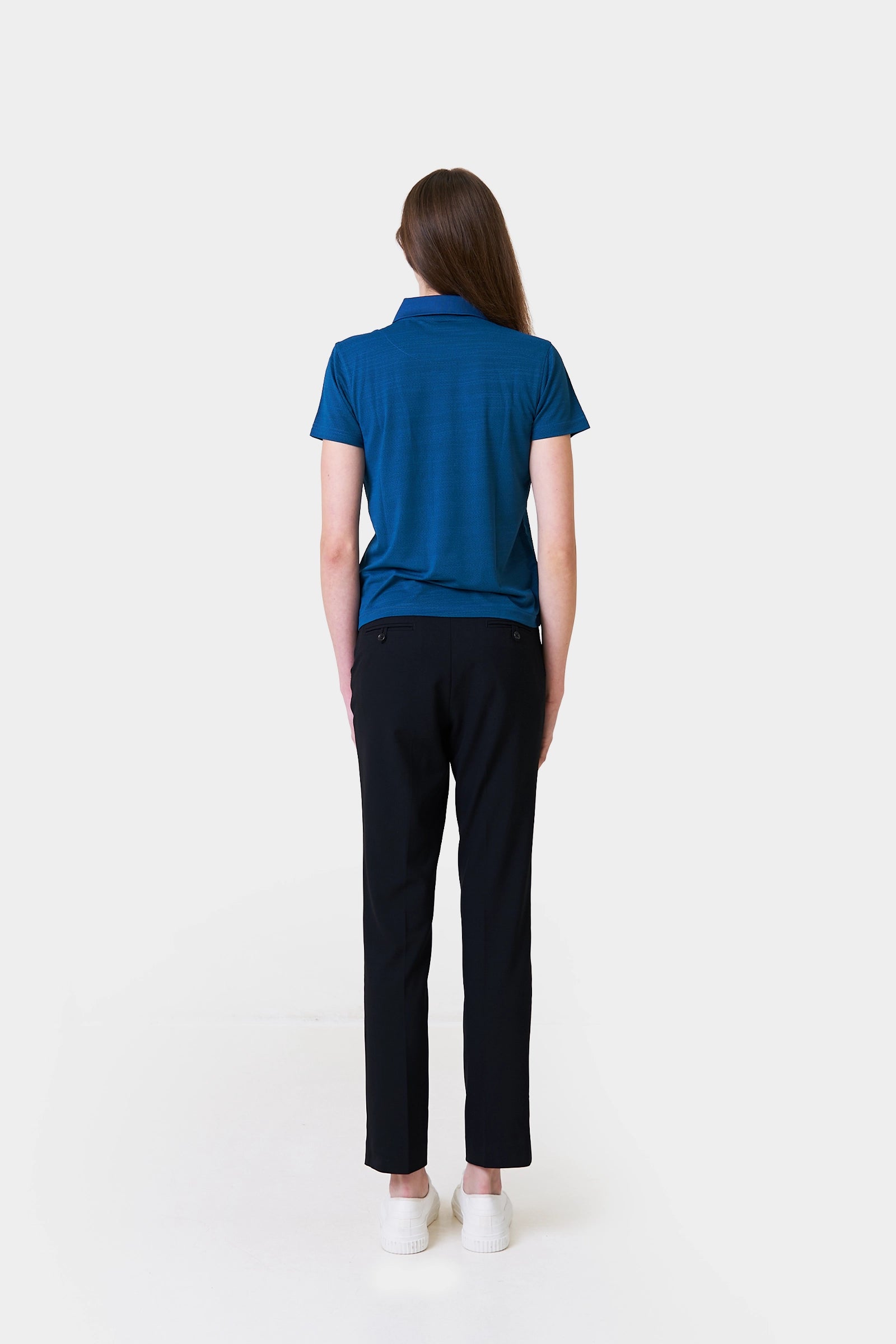 Women's Black Suiting Trousers with Adjustable Waist