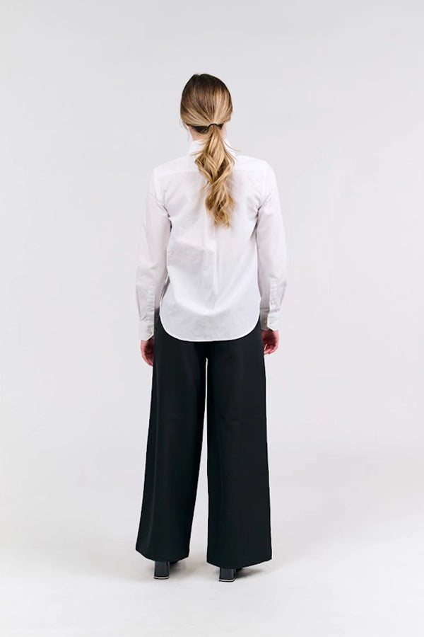Women's Classic White Button-Up Shirt
