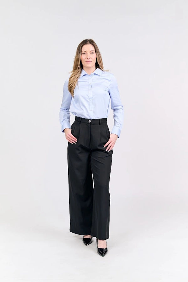 Women's Classic Light Blue Button-Up Shirt