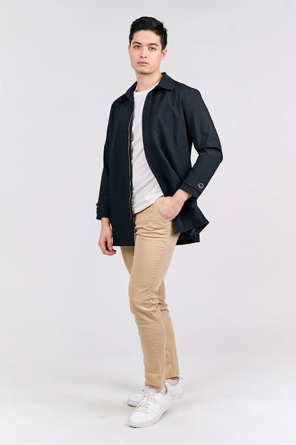 Classic Black Lightweight Coat