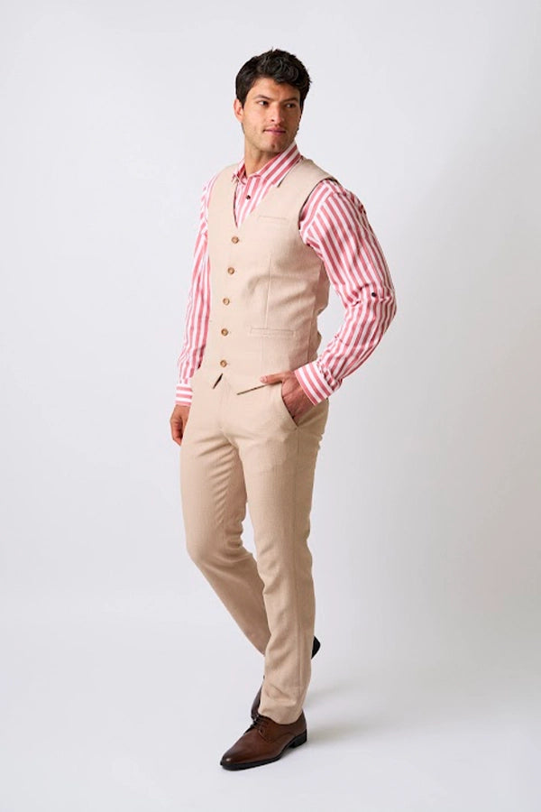 Men’s Tailored Beige Vest