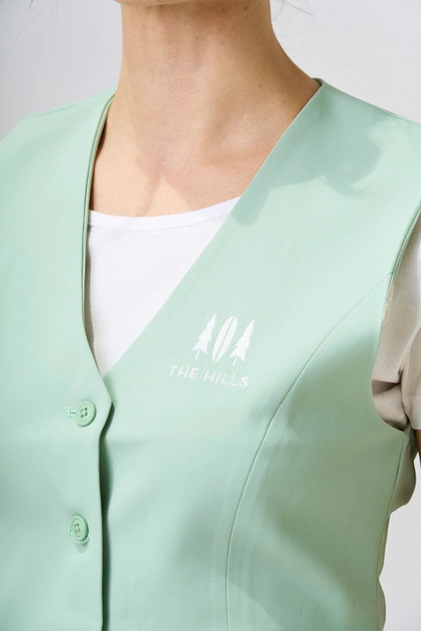 Mint Green Buttoned Uniform Vest