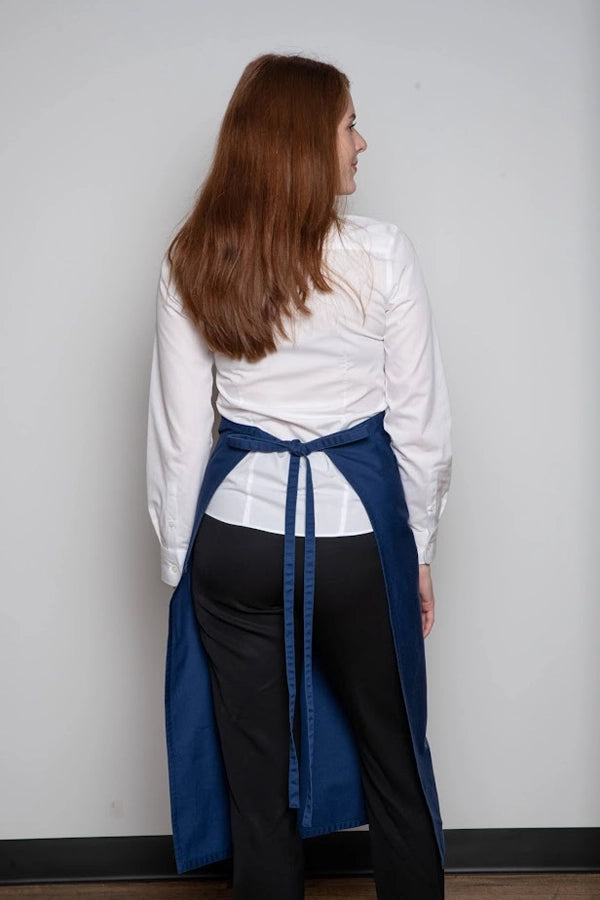 Navy Blue Full-Length Server Apron