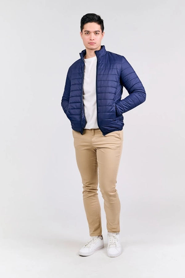 Navy Blue Lightweight Puffer Jacket