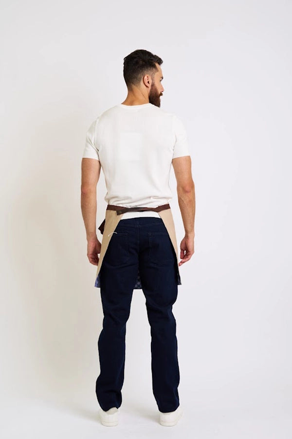 Beige Canvas Waist Apron