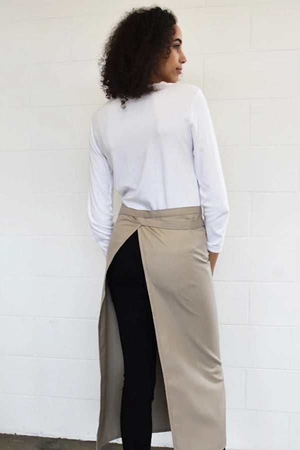 Classic Full-Length Khaki Apron