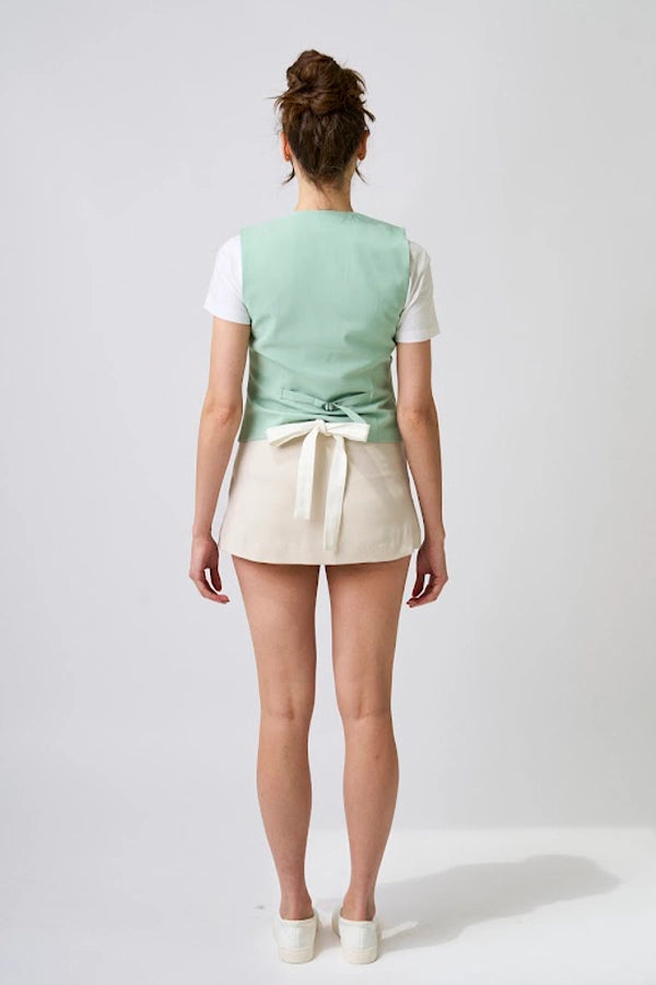 Mint Green Buttoned Uniform Vest