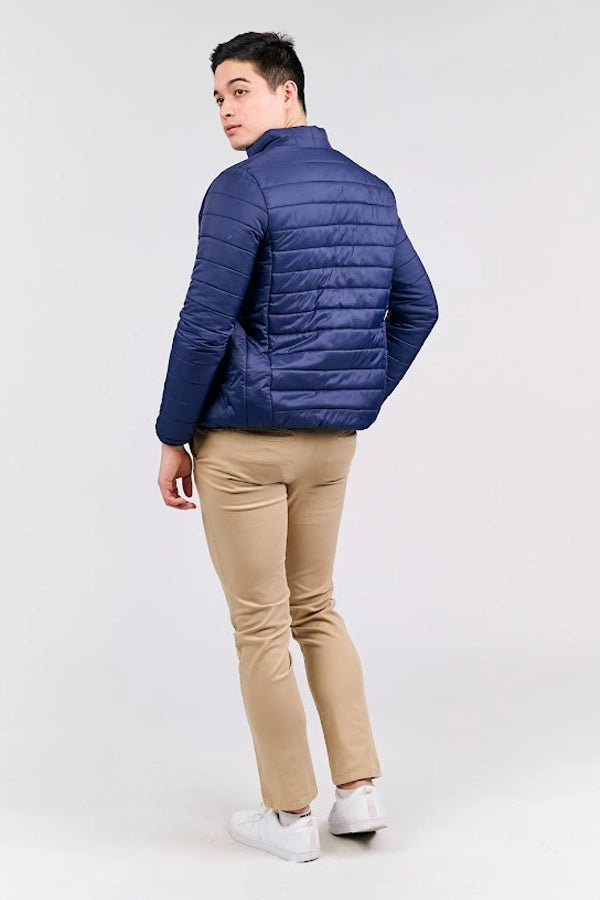 Navy Blue Lightweight Puffer Jacket