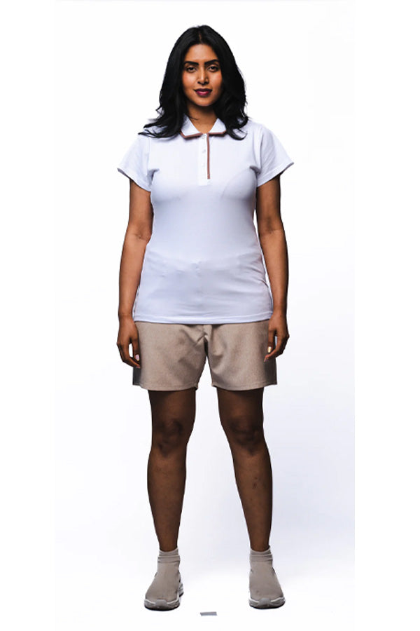 Women's Crisp White Polo T-shirt