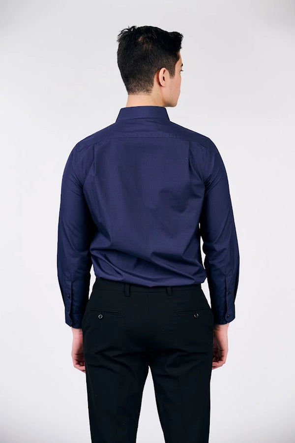 Navy Blue Shirt with Yellow Accents