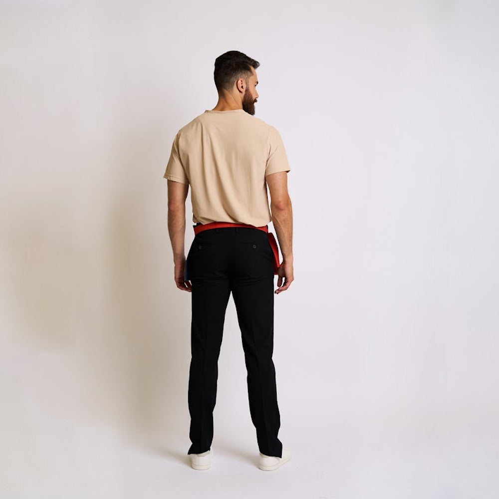 Beige Henley T-Shirt with Embroidered Logo
