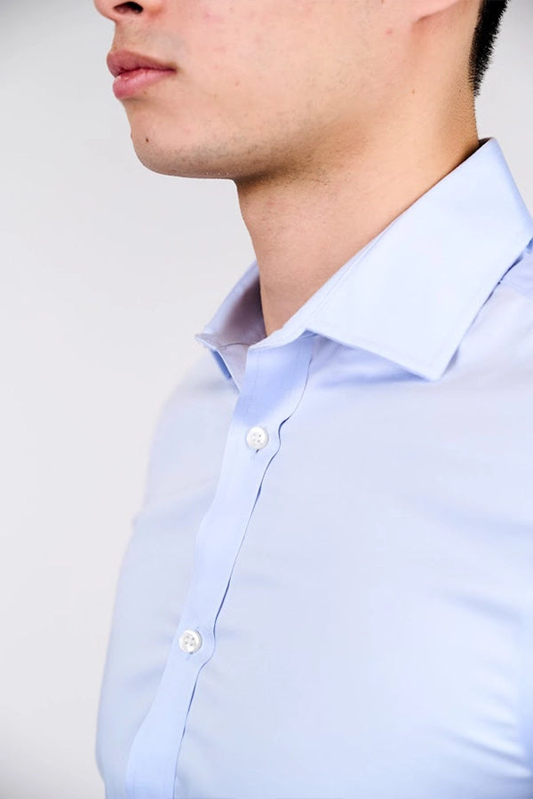 Men's Light Blue Long-Sleeve Shirt