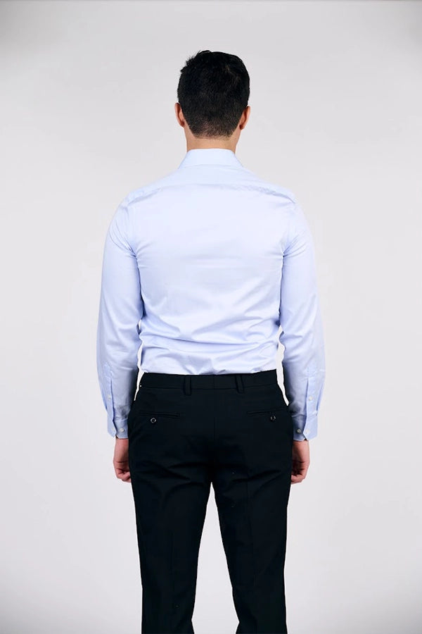 Men's Light Blue Long-Sleeve Shirt
