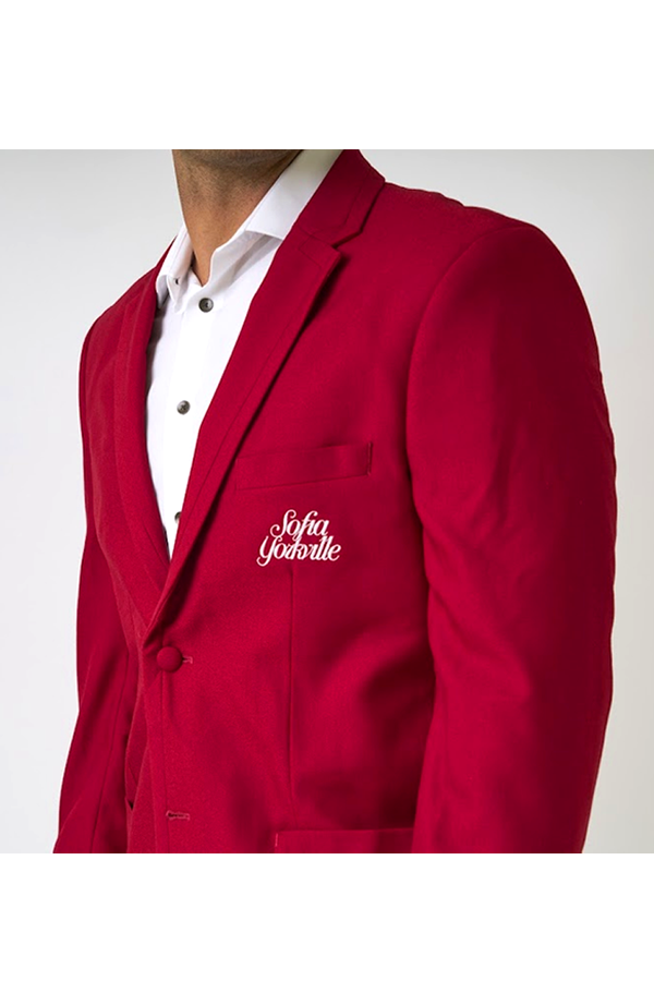 Men’s Tailored Blazer in Crimson Red