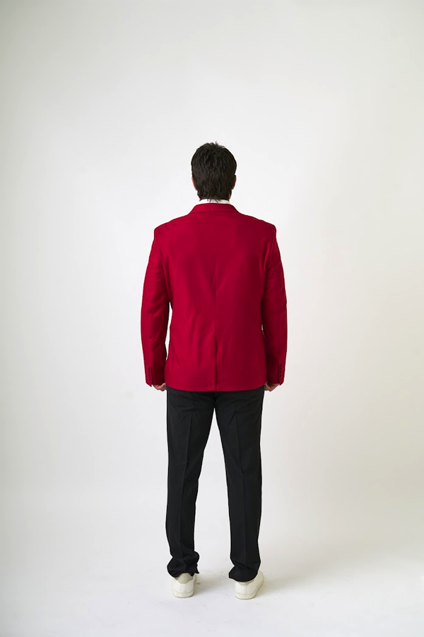 Men’s Tailored Blazer in Crimson Red